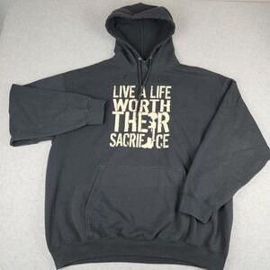 Port & Company USMC Darkhorse 3/5 Sangin Memorial Hoodie Mens 2XL BLK 2010-2011